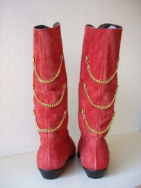 Rode vintage laarzen (nr. 0189)