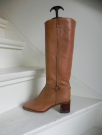 Retro cognac hoge boots (2666)