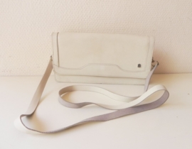 CS vintage clutch schoudertas roomwit (nr. 1558)