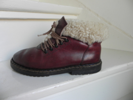 Vintage lams bont veter boots (2288)