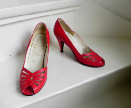 Paris VIII e  rode peeptoe high heels pumps (2418)