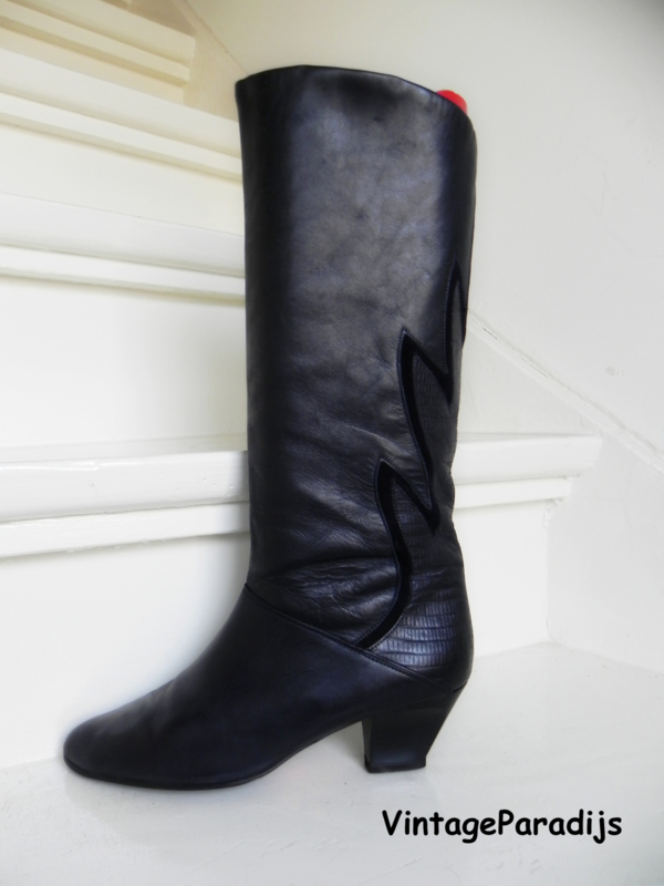 Stoere hoge vintage boots croco (2334)