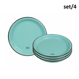 Set van 4 gebaksbordjes - blauw - Cabanaz
