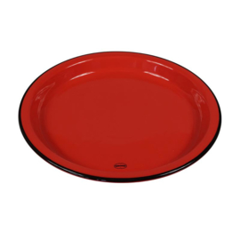 Dinerbord emaille look - rood - Cabanaz