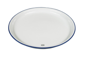 Ontbijtbord emaille look - wit - Cabanaz