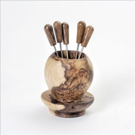 Pinch holder - Pure Olive Wood - Bowls and Dishes