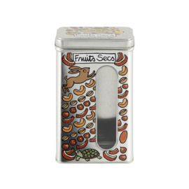 Blik voor noten / gedroogd fruit - boite a melange de fruits secs - Derriere la porte