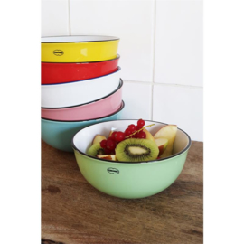 Kom - cereal bowl - emaille look - geel - Cabanaz