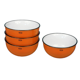 Kommenset klein 4 stuks - appetizer bowls - oranje - Cabanaz
