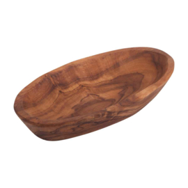 Oval dish of olive wood - 13 cm. - Bowls and Dishes