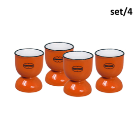 Set van 4 eierdoppen - oranje - Cabanaz