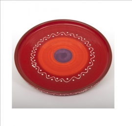 Plate low rim red - SolO - Bowls and Dishes