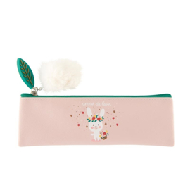 Etui - lapin fleurie - Derriere a porte