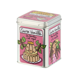 Blikje voor vanillesuiker - boite a sucre vanille bourbon - Derriere la porte