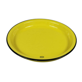 Dinner plate - enamel look - yellow - Cabanaz