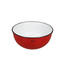 Kom - cereal bowl - emaille look - rood - Cabanaz