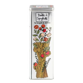 Blik voor spaghetti - boite a spaghetti bouquet - Derriere la porte