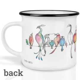 Mok keramiek - bird parade - Ligarti