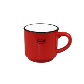 Espressomok emaille look - rood - Cabanaz