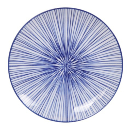 Dinerbord - Nippon Blue / bamboe (lijnen) - Tokyo Design Studio