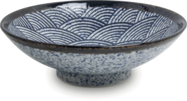 Schaal - wijd op voet 24,5 cm - Wave - Edo Japan