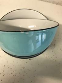 Kom - cereal bowl - emaille look - blauw - Cabanaz