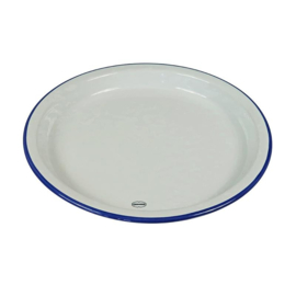 Dinner plate - enamel look - white - Cabanaz