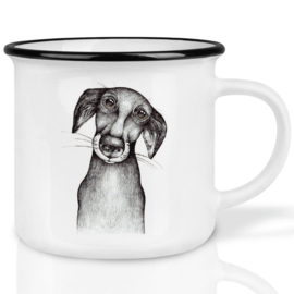 Mok keramiek - hond Jurgen - Ligarti