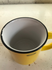 Mok (stapelbaar) emaille look - geel - Cabanaz