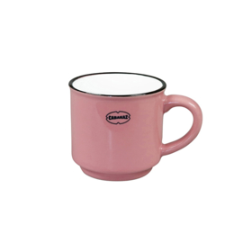 Espressomok emaille look - roze - Cabanaz