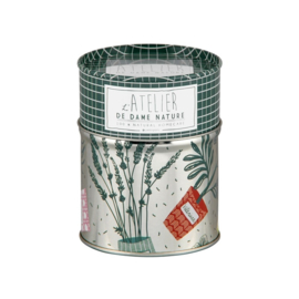 Tin for cotton swabs - boite a batonnets dame nature - Derriere la porte