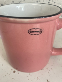 Mok (koffie/thee) emaille look - roze - Cabanaz