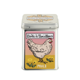 Bouillonblik - boite a cubes bouillon poule- Derriere la porte