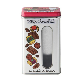 Blik voor chocolaatjes / bonbons - boite a petit chocolats - Derriere la porte