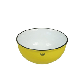 Kom - cereal bowl - emaille look - geel - Cabanaz