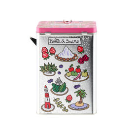 Tin for sugar - boîte a sucre - Derrière la porte