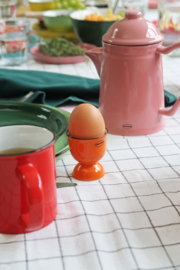 Eierdop - emaille look - oranje - Cabanaz
