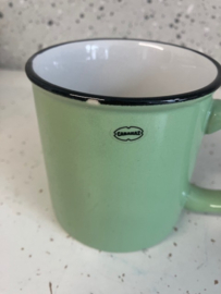 Mok (koffie/thee) emaille look - groen - Cabanaz