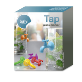 Glasmarkers - kraan / tap (6 stuks) -Balvi