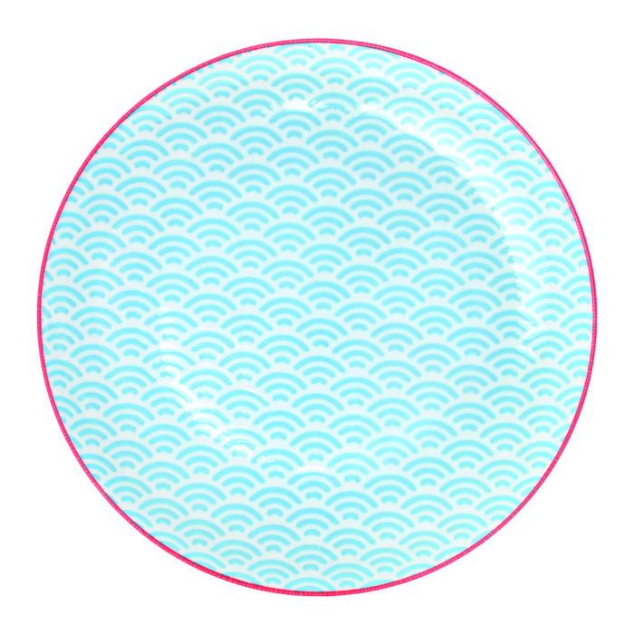 Ontbijtbord - Star Wave - lichtblauw - Tokyo Design Studio