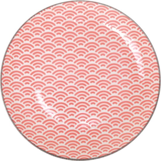 Ontbijtbord - Star Wave - rood - Tokyo Design Studio
