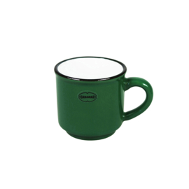 Espressomok emaille look - donkergroen - Cabanaz