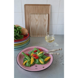 Dinerbord emaille look - roze - Cabanaz