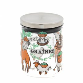 Voorraadpot meel - graines animaux - Derriere la porte