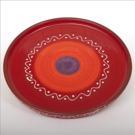 Plate low rim red - SolO - Bowls and Dishes