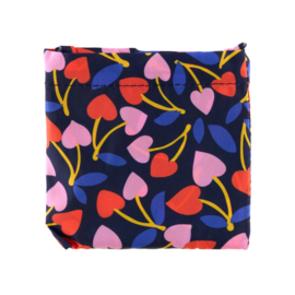 Vouwtas - sac pliable - hartjes - Derriere la porte