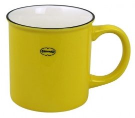 Coffee mug / tea mug - enamal look - sunny yellow - Cabanaz