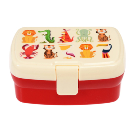 Lunchbox met tray - dieren - colourful creatures - Rex London