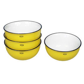 Kommenset klein 4 stuks - appetizer bowls - geel - Cabanaz