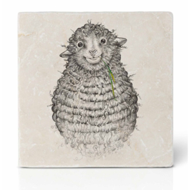 Tegelonderzetter - schaap - Wollfried - Ligarti